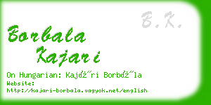 borbala kajari business card